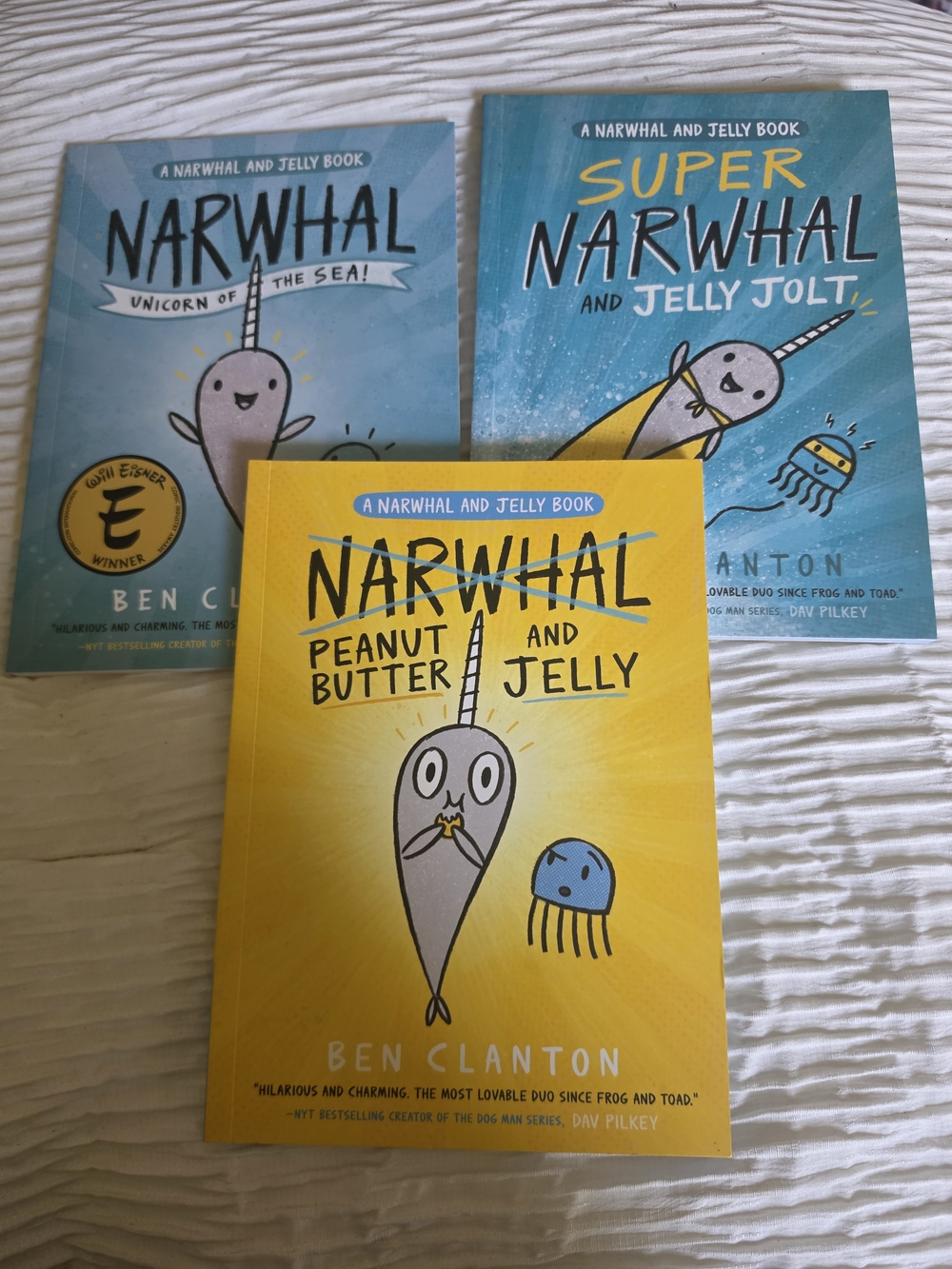 Narwhal Peanut Butter and Jelly - Children's Book Box Set by Ben Clanton New
